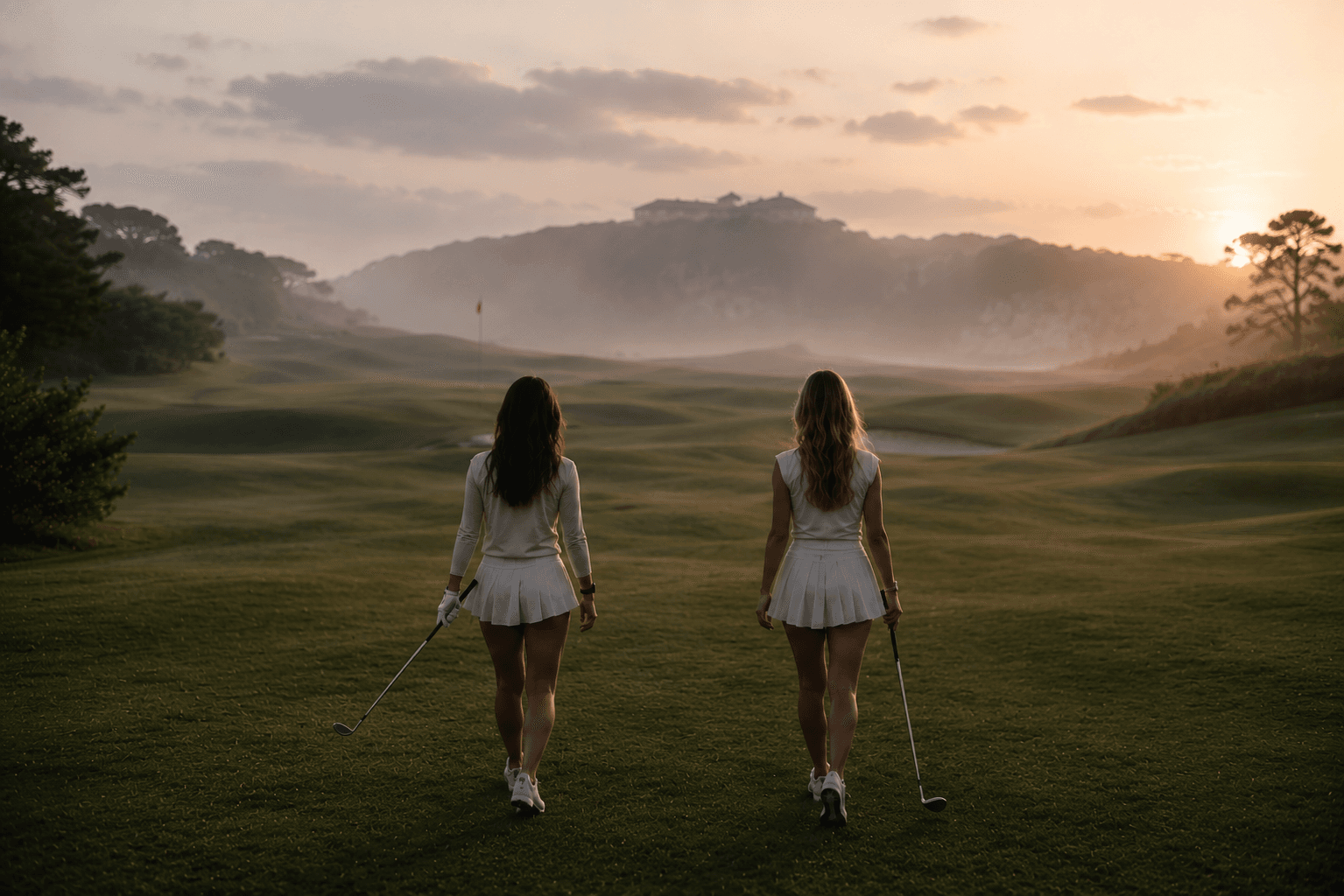 Two women golfers